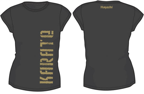 T-Shirt HAYASHI "KARATE" BLACK SLIMFIT WOMEN