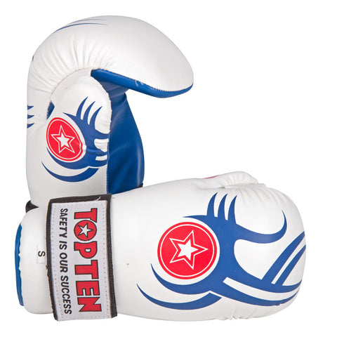 TOP TEN PointFighter Blue Tribal Gloves